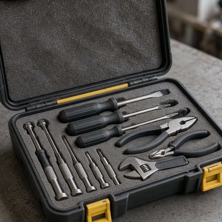 Werkzeugkoffer Basis, 45-teilig — Detailansicht