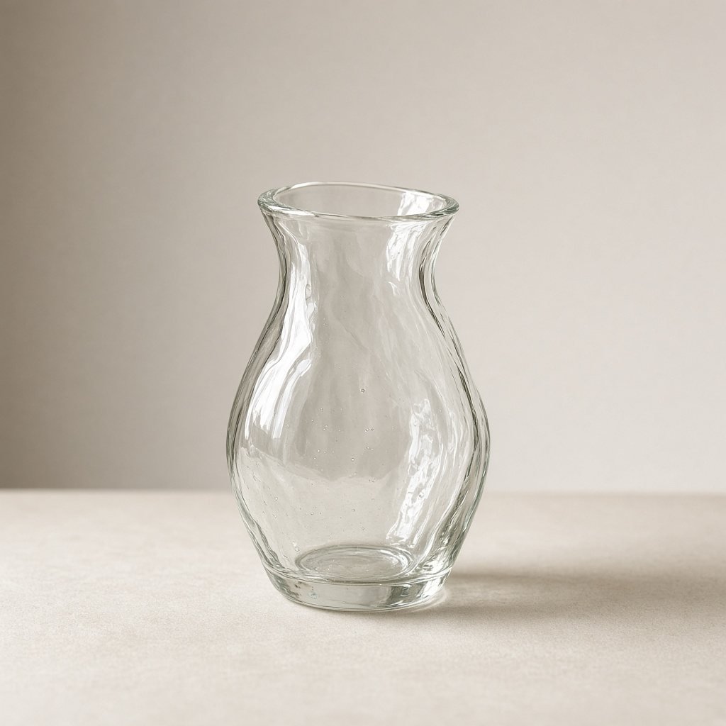 Vase aus mundgeblasenem Glas